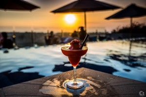 Frozen Margarita, ready to be served at UNIQUE Rooftop Bar
