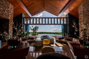 Sleek, Wooden Rich Tone Lobby Interior