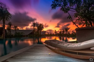 Sunset, Three Monkeys Pool