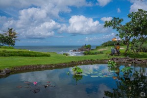 Tanah Lot Temple on the far distance